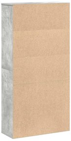 vidaXL Βιβλιοθήκη Γκρι Σκυροδέματος 60x24x120 εκ. Επεξεργ. Ξύλο