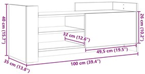 ΈΠΙΠΛΟ ΤΗΛΕΟΡΑΣΗΣ ΚΑΠΝΙΣΤΗ ΔΡΥΣ 100X35X40 ΕΚ. ΕΠΕΞ. ΞΥΛΟ 848378