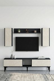 Stewehome Σετ έπιπλο τηλεόρασης με ράφι 150x30x41 cm