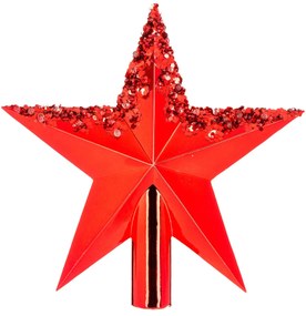 Χριστουγεννιάτικη Κορυφή Δέντρου 22εκ. A-S Beads Red 184434