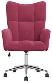 vidaXL Πολυθρόνα Relax Μπορντό Βελούδινη