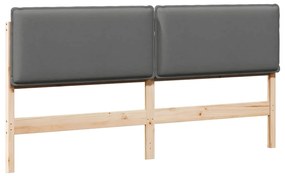 vidaXL Ταπετσαρισμένο κεφαλάρι Φυσικό και Ανοιχτό Γκρι