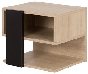 Duplex Κομοδίνο 44x38x37εκ.Black/Natural Chestnut