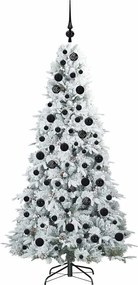 vidaXL Τεχνητό Χριστουγεννιάτικο Δέντρο με Άξονα με βάση Λευκό 180 cm