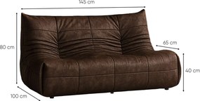 2-Seat Sofa Bocek - Brown Brown