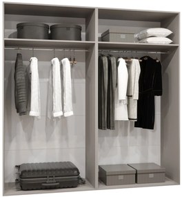 Ντουλάπα Malaga plus τετράφυλλη-Leuko