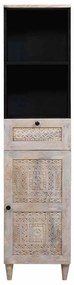 vidaXL Ντουλάπι Μπάνιου Λευκό 38 x 33.5 x 160 εκ Στερεό Ξύλο Μάνγκο