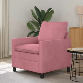 vidaXL Καναπές Ροζ 76 x 81 x 87,5 εκ Βελούδο
