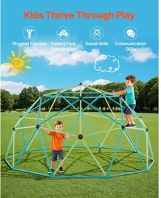 VEVOR Climbing Dome 10FT Geometric Dome Climber Jungle Gym 1000LBS Max Loading