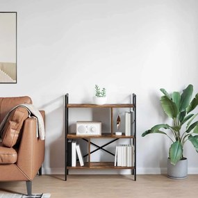 vidaXL Ράφι Βιβλίων Καπνιστό Δρύς 75 x 30 x 91 εκ. Επεξεργασμένο ξύλο