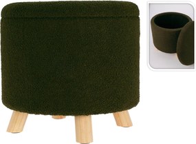 ΣΚΑΜΠΌ &amp; ΠΟΥΦ STORAGE STOOL TEDDY 40CM GREEN AAK400240