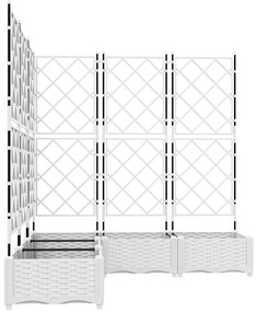 vidaXL Κηποτινάκι με Τρέλα 5 pcs Λευκό 120 x 120 x 125.5 εκ. PP