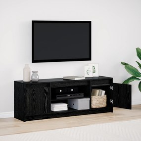 vidaXL Κεφαλάρι TV με LED σε Μαύρη Δρυς, 139,5x34x50 εκ., Φτιαγμένο από επεξεργασμένο ξύλο