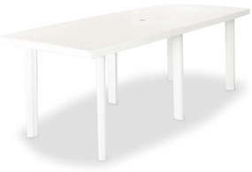 Τραπέζι Κήπου Λευκό 210 x 96 x 72 εκ. Πλαστικό - Λευκό