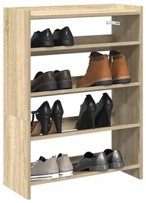 Ράφι παπουτσιών vidaXL Sonoma Oak 60x25x81 cm Κατασκευασμένο ξύλο