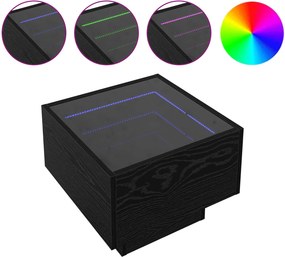 vidaXL Τραπεζάκι σαλονιού Μαύρη δρυς 40 x 40 x 30 cm