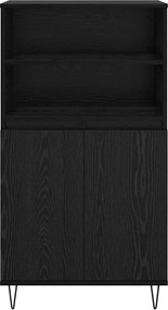 vidaXL Highboard Μαύρο 60 x 36 x 110 εκ. Επεξεργασμένο ξύλο