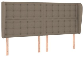 vidaXL Κεφαλάρι με Πτερύγια Taupe 163x23x118/128 εκ. Υφασμάτινο