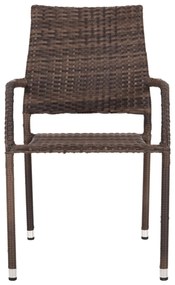 Καρέκλα - Πολυθρόνα MORNER C6074.01 Μεταλλική με Καφέ Rattan 55x58x87Υ εκ. 55x58x87 εκ.