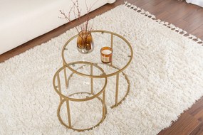 Σετ Τραπεζιών Σαλονιού Χρυσό DUMOR 60x60x43
