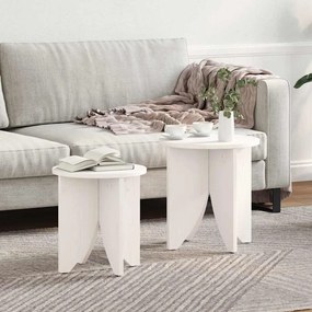 vidaXL Τραπεζάκι σαλονιού 2 pcs Λευκό 41.5 x 41.5 x 44 cm
