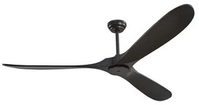 VEVOR 72" Wood Blade Ceiling Fan No Light Remote Control Reversible Motor Black