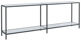 vidaXL Τραπέζι Κονσόλα Λευκό 220 x 35 x 75,5 εκ. από Ψημένο Γυαλί