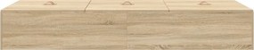 vidaXL Κρεβάτι με αποθηκευτικό χώρο Δρύς Sonoma 90 x 190 cm