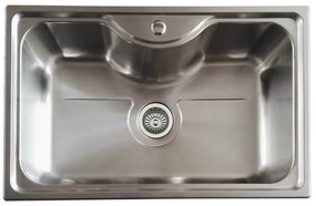 Eco Sink Νεροχύτης Ένθετος Ανοξείδωτος Μ80xΠ50cm Inox