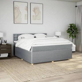 ΚΡΕΒΑΤΙ BOXSPRING ΜΕ ΣΤΡΩΜΑ ΑΝΟΙΧΤΟ ΓΚΡΙ 180X200 ΕΚ. ΥΦΑΣΜΑΤΙΝΟ 3289849