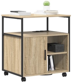 vidaXL Γραφείο Ντουλάπι με τροχούς Sonoma Δρυς 60 x 46 x 67 εκ.