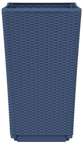 vidaXL Ζαρντινιέρες Κήπου 4 τεμ. Μπλε Γκρι 32,5x32,5x57 εκ. Πολυπροπυλένιο