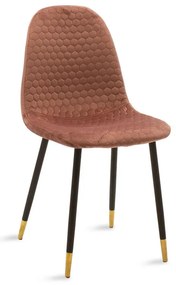 Chair Sila velvet rotten apple-legs black-gold 44x51x88 εκ.