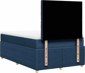 vidaXL Κρεβάτι Boxspring με Στρώμα Μπλε 120x200 εκ. Υφασμάτινο
