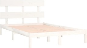 vidaXL Πλαίσιο Κρεβατιού Λευκό 180 x 200 εκ. Μασίφ Ξύλο Super King