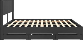 vidaXL Καλάθι με αποθήκη και κεφαλάρι Μαύρο 180 x 200 cm