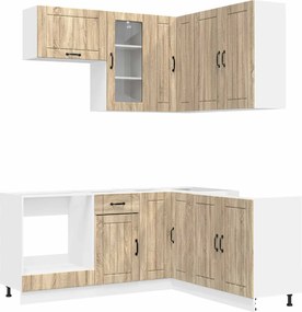 vidaXL Μονάδα κουζίνας LUCCA 8 pcs Sonoma Δρυς Επεξεργασμένο Ξύλο