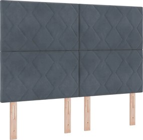 vidaXL Κεφαλάρι Σκούρο Γκρι 144 cm Βελούδο