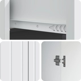 vidaXL Πλαϊνό γραφείο Λευκό 66 x 34,5 x 92 εκ. Επεξεργασμένο Ξύλο