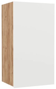 Επιτοίχιο ντουλάπι κουζίνας Soft Λευκό με βελανιδιά Διαστάσεις 40x30,5x72,8εκ