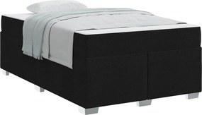 vidaXL Σκελετός Κρεβατιού με στρώμα Μαύρο 120 x 190 cm ύφασμα