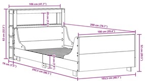 ΣΚΕΛΕΤΟΣ ΚΡΕΒ. ΧΩΡΙΣ ΣΤΡΩΜΑ ΚΑΦΕ ΚΕΡΙΟΥ 100X200 ΕΚ ΜΑΣΙΦ ΠΕΥΚΟ 3306467