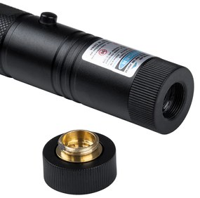 GloboStar® 78998 Φορητό Επαναφορτιζόμενο Laser Pointer 5Mw Class 3 DOT Zoom με Extra Κεφαλή για Dot Effects με Μπαταρία 18650 Li-ion 4800mAh &amp; Φορτιστή - Μπλε 450nm Φ2.2 x Υ15cm