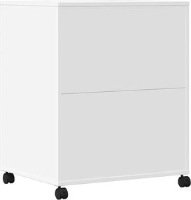 vidaXL Βάση Εκτυπωτή με Ρόδες Λευκή 60 x 48 x 74 εκ.