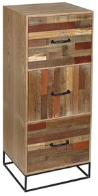 Συρταριέρα FOP214 Oak 40x35x100cm Espiel Metal,Wood