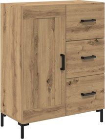 vidaXL Πλαϊνό γραφείο με συρτάρι artisan δρυς 69.5 x 34 x 90 εκ.