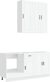 vidaXL Μονάδα κουζίνας PORTO 5 pcs Λευκό Επεξεργασμένο Ξύλο