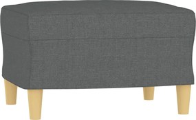 vidaXL Πολυθρόνα Σκούρο Γκρι 60 εκ. Υφασμάτινη με Υποπόδιο