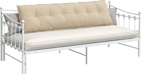vidaXL Μαξιλάρι Πλάτης Κρεμ 180 x 50 εκ. Ύφασμα Μικροΐνας