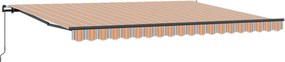 vidaXL Αναδιπλούμενη τέντα Πολύχρωμο 450 x 350 εκ